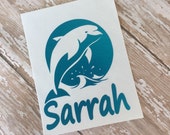 Dolphin Decal Dolphin Monogram Dolphin Sticker Decals Sticker Monograms Ocean Life Decals Yeti Cup Decals Marine Decal Dolphin Monogram