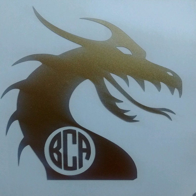 Dragon Decal/Dragon Slayer Monograms/Dragon Stickers/Tarragon Etsy