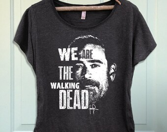 We Are the Walking Dead Negan Women's Dolman Scoop T-shirt- Shirt-Tee-Graphic-TWD