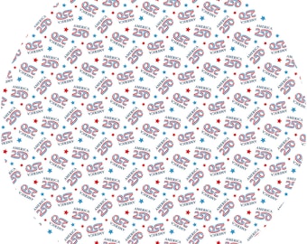 Quilting Cotton: Northcott Fabrics, America 250 TM, 250 Toss, 1/2 yard