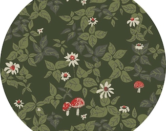 Quilting Cotton: Art Gallery Fabrics, Spruce, Woodland Walk, 1/2 yard