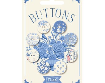 Buttons: Tilda Fabrics, Something Blue, light, 8 pieces