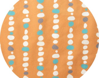 Organic Quilting Cotton: Birch Fabrics, Lines, pumpkin, 1/2 yard