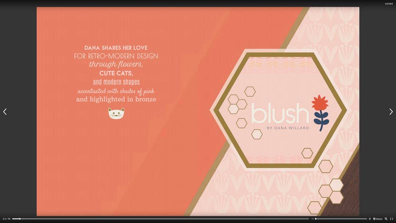 12 yard BLUSH Art Gallery Hex Teal by Dana Willard