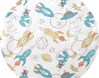 Organic Quilting Cotton; Birch Fabrics, Circa 52, Space, 1/2 yard