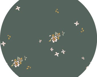 Quilting Cotton: Art Gallery Fabrics, Spruce, Delicate Balance, evergreen, 1/2 yard