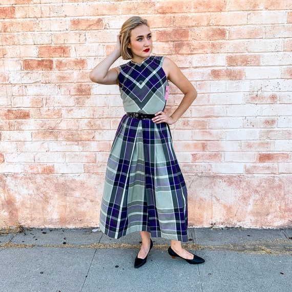 1950’s Claire McCardell Plaid Dress with Belt
