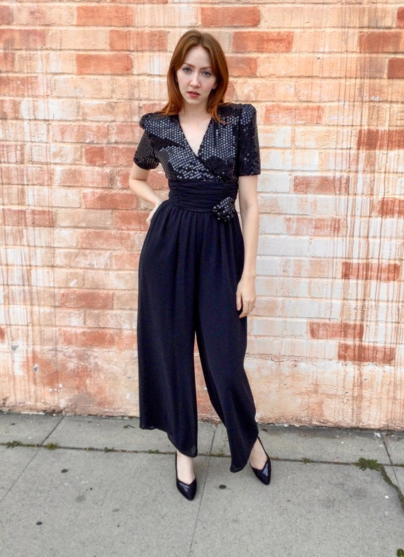 1980’s Black Sequined Jumpsuit