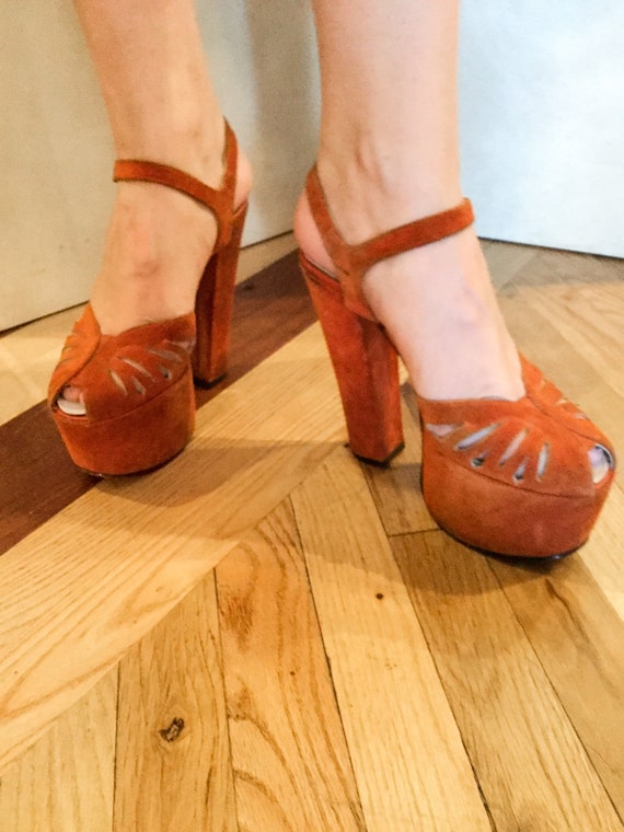 RESERVED — 1970’s Brown Suede Platforms