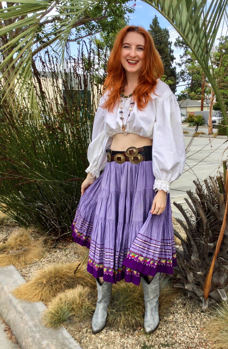 1950s Purple Ric Rac Trimmed Pato Skirt - Etsy