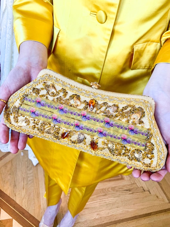 1960’s Gold Beaded Evening Clutch
