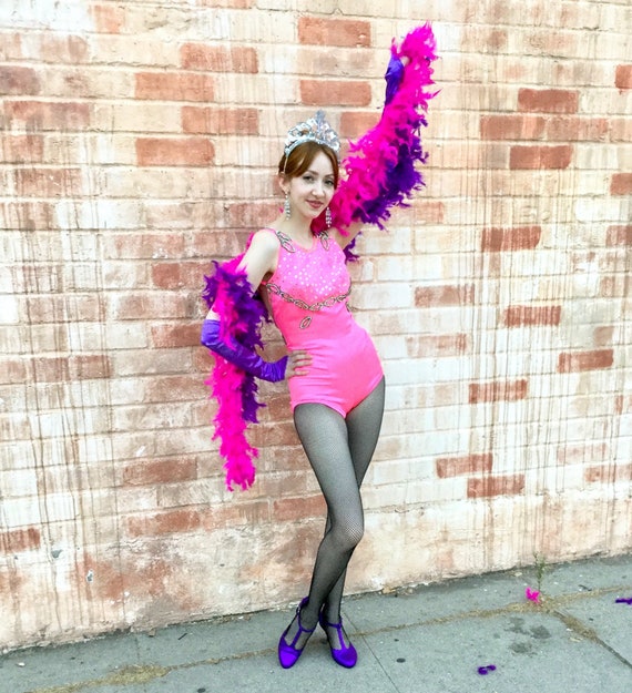 1960’s Pink Leotard Show Girl Costume