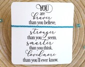 You Are Braver, Pick Your Color Style, Dainty Adjustable Bracelet or Anklet,Friendship Bracelet, Micro braided, Minimalist,Gift Idea