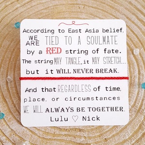 Customize Card Option, Red String of Fate, Dainty Adjustable Bracelet, Select your style, Unisex Jewelry, Micro braided, Minimalist, Couples