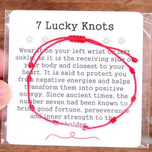 Seven Knot Cord Bracelet or Anklet, Protection, Good Luck Bracelet