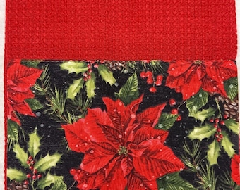 Hanging Kitchen Towels/ Kitchen Towel with sewn top/ Oven Door Towel