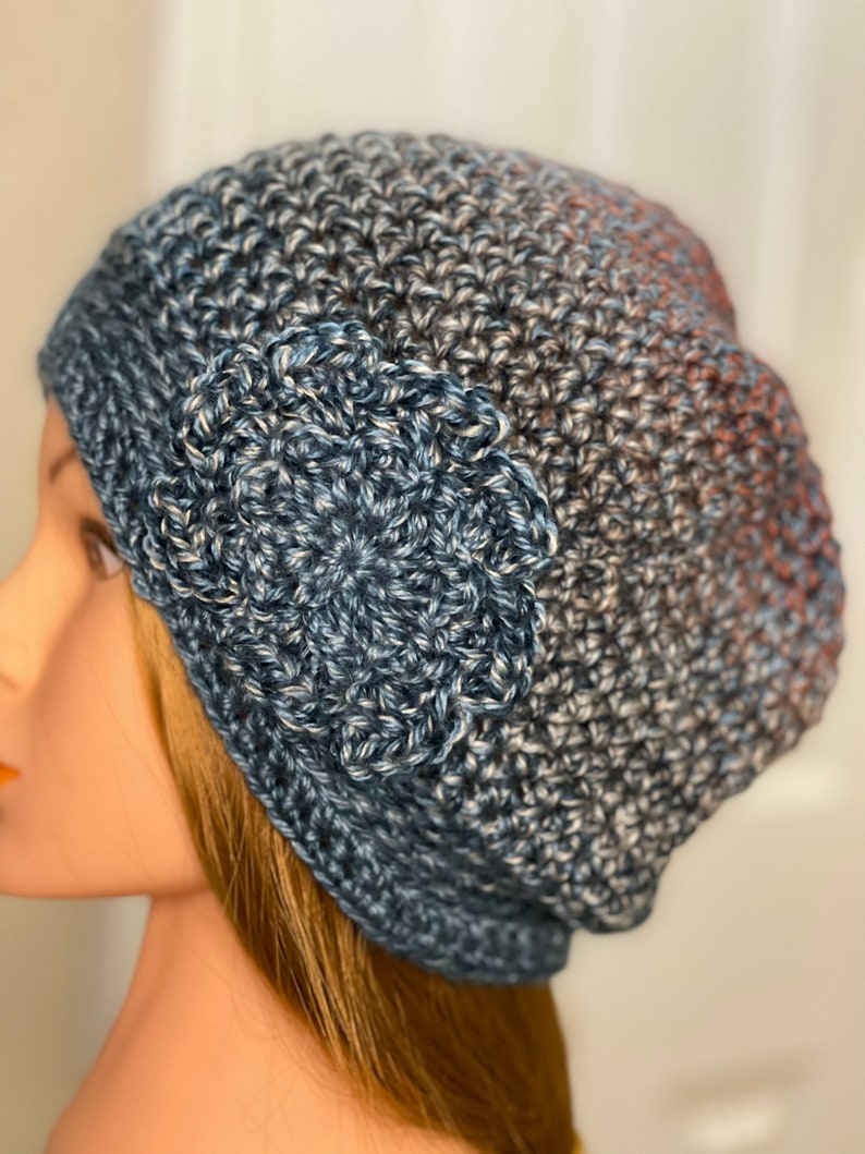 Crochet Beanie Hat With Flower or Ball - Etsy