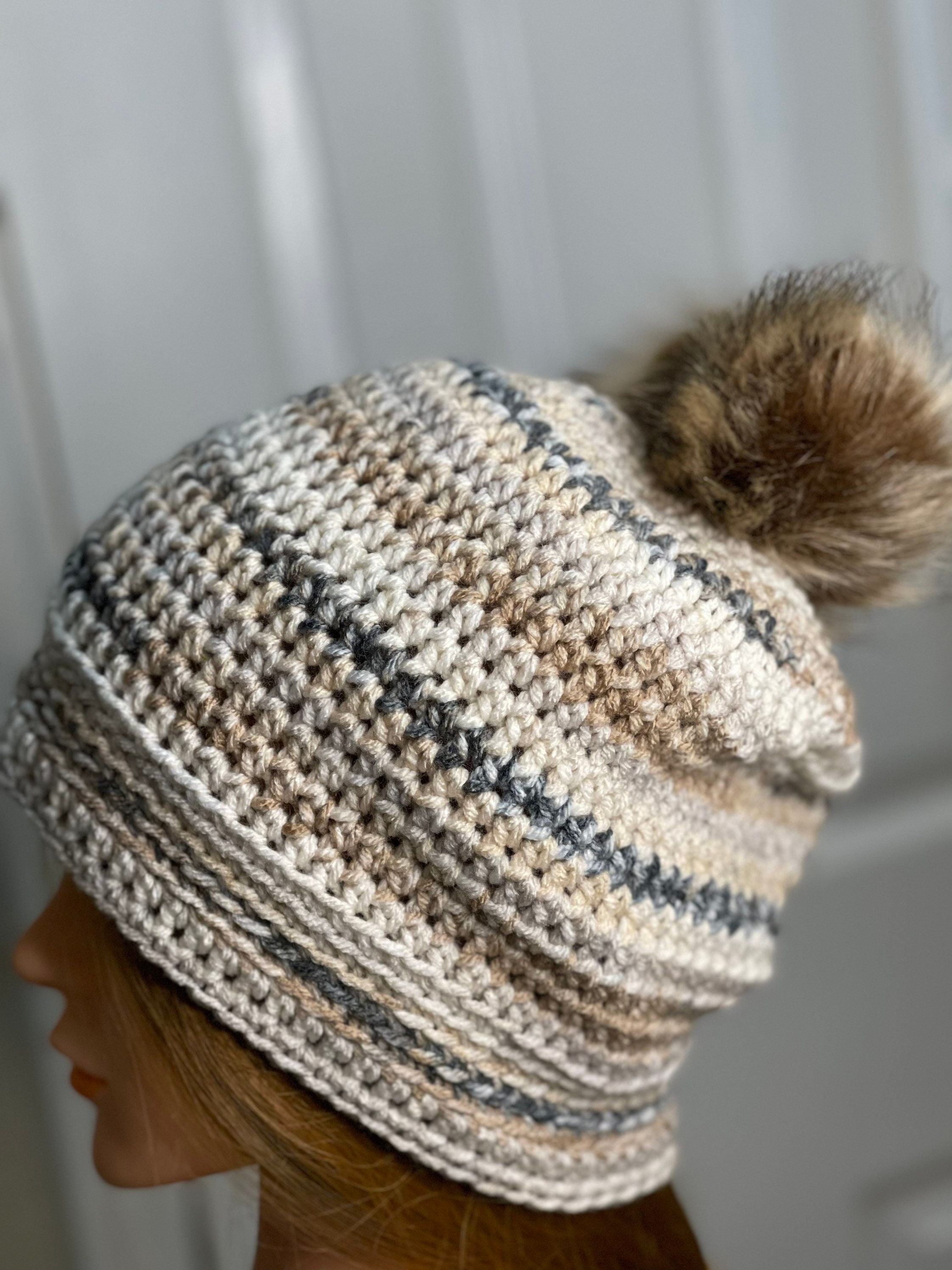 Crochet Beanie Hat With Flower or Ball - Etsy
