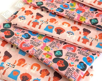 Zipper Pouches- Girl Power Collection! Pencil Case, Cosmetic Case, Project Bag