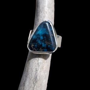 Oldstock 1980s Hubei Turquoise Ring, Size 4 1/2, R227