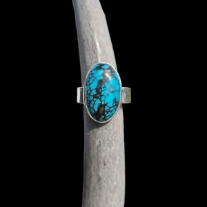 Hubei Oldstock Turquoise Ring, Size 8 1/2, R406