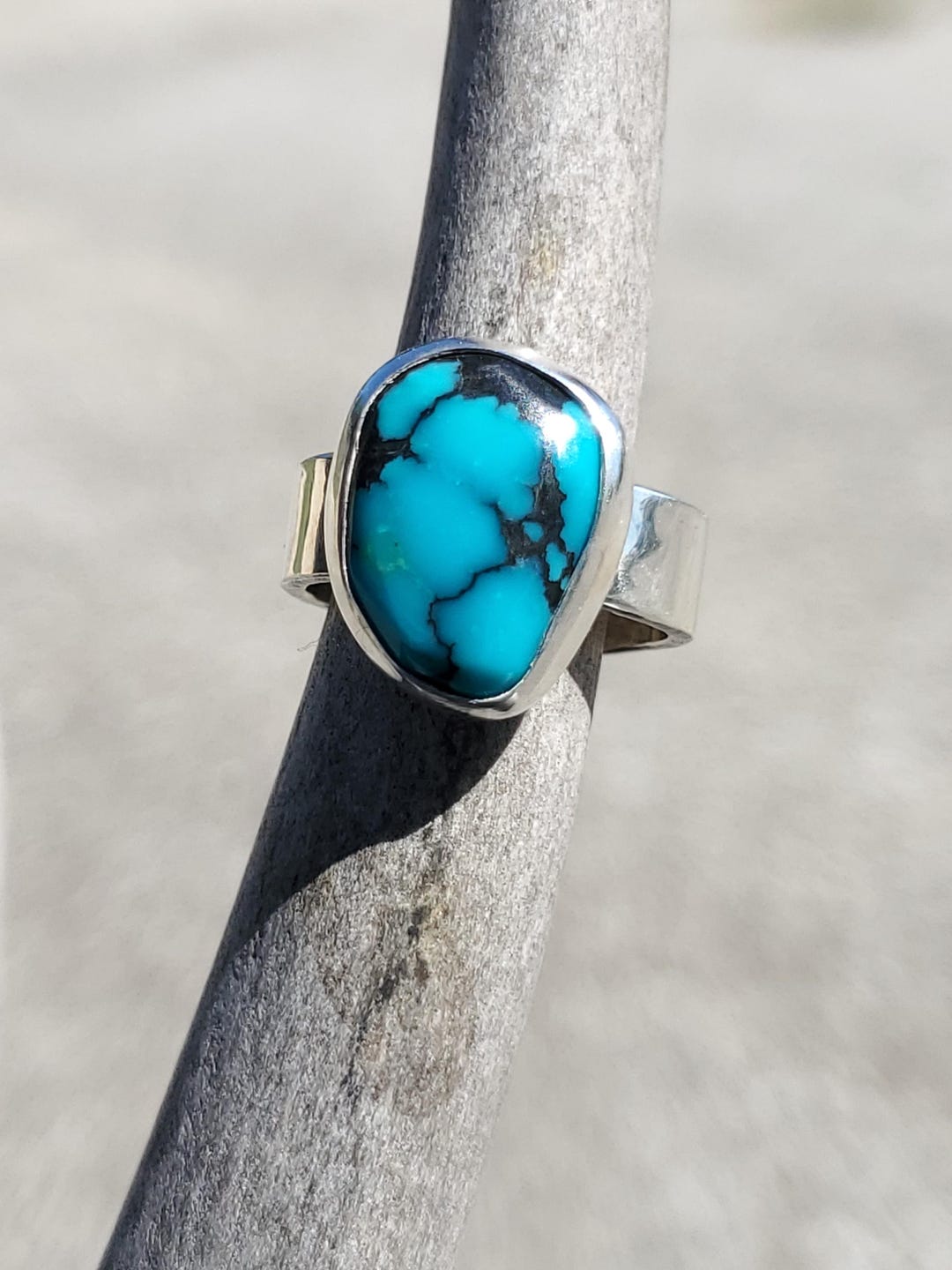 •RECURSION• hubei turquoise + silver ring - SIZE 8.75