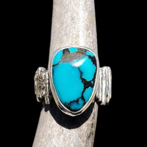 Oldstock 1980s Hubei Turquoise Ring, Size 7,  R276