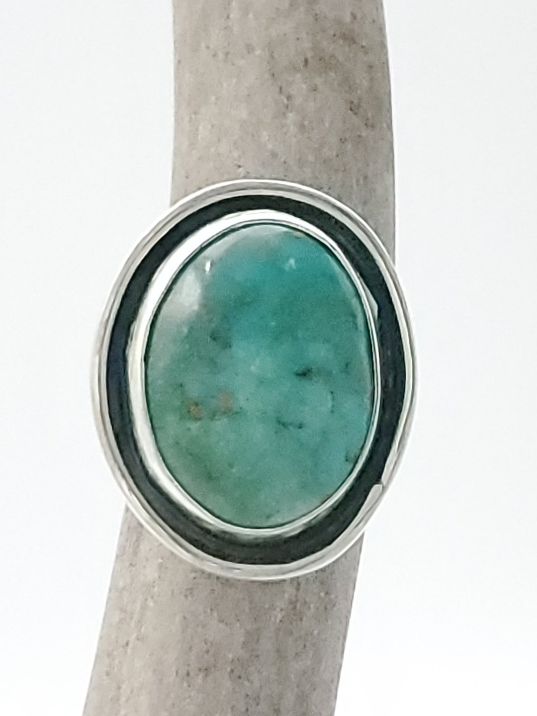 Turquoise Mountain Shadow Box Ring, Size 9, R094 - Etsy