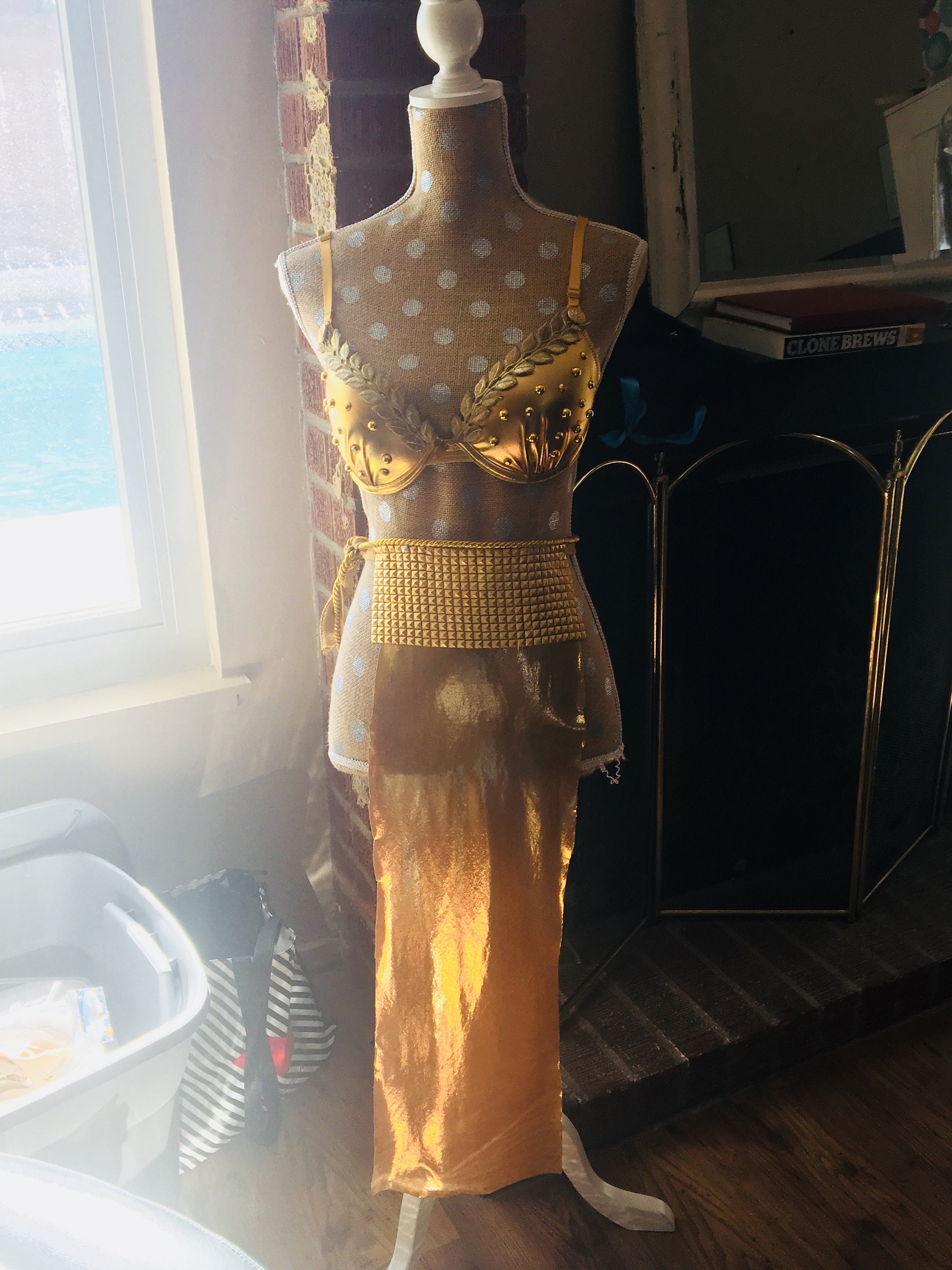 gold goddess outfit