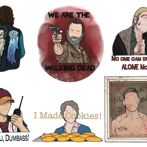Walking Dead Sticker Etsy