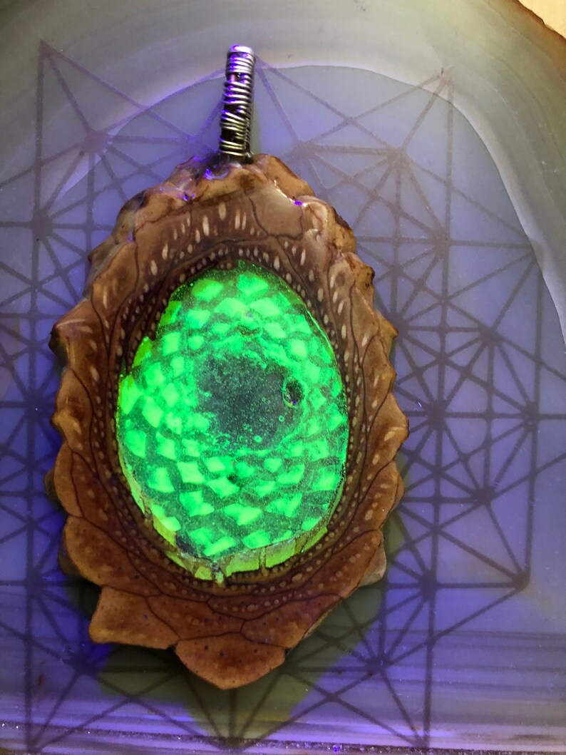 Dream-catcher Inspired Glow in the Dark Pine Cone Pendant ...