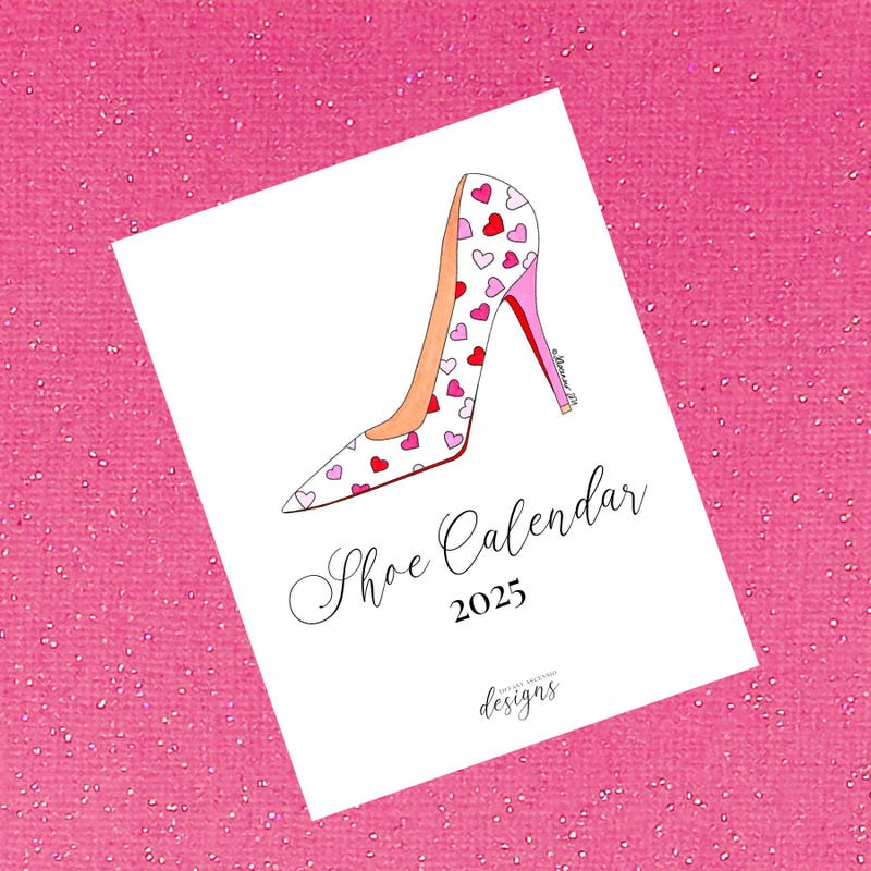 2025 Shoes Calendar Etsy