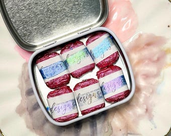 Color-Shifting Watercolor Set | Chromatic Dreams 2 Full Collection | Handmade Shimmer Half Quarter Pans | Color Shift Pigments Duo Chrome
