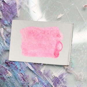 Arctic Rose Watercolor | Icy Pink Shimmer Paint | Handmade Half Pan Quarter Pan Artist Pigment Paints