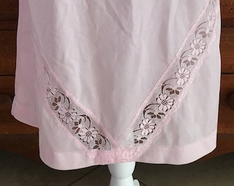 Half Slip Size 34 Tall Pink Nylon Vintage Lingerie...