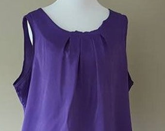 Camisole XL Shell Purple Pullover Top  Cami Extra Large Polyester Vintage Apparel ..