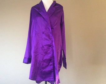 Sleep Shirt Large  Vandemere Purple Vintage Lingerie