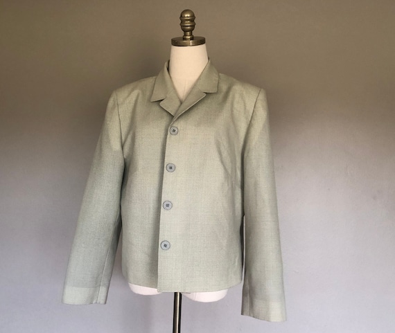 Jacket Size 16W Pendleton  Small Green White Plai… - image 2