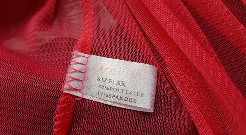Sheer Nightie 3X Plus Size Hot Pink Ruffles Vintage Lingerie