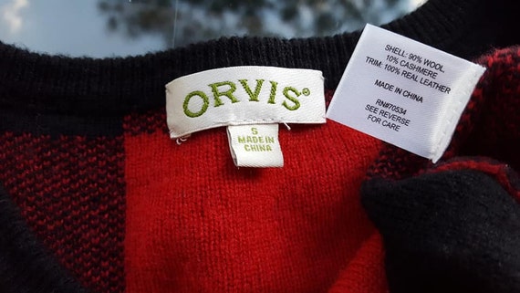 Sweater Pullover Small Orvis Cashmere Wool Blend … - image 3