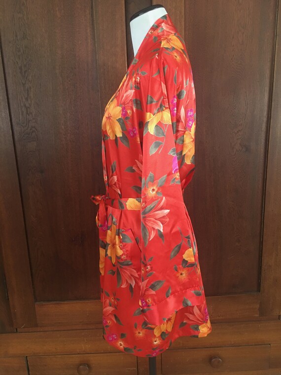 Victoria's Secret Heart Label Peignoir Floral Orange … Gem