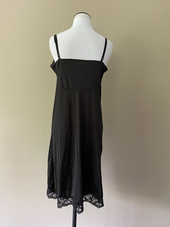 Size 36 Full Slip Black Nylon - image 6