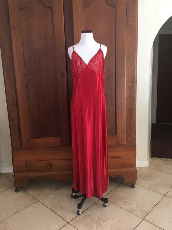 SILK Nightgown Large Nordstrom Lingerie Red...