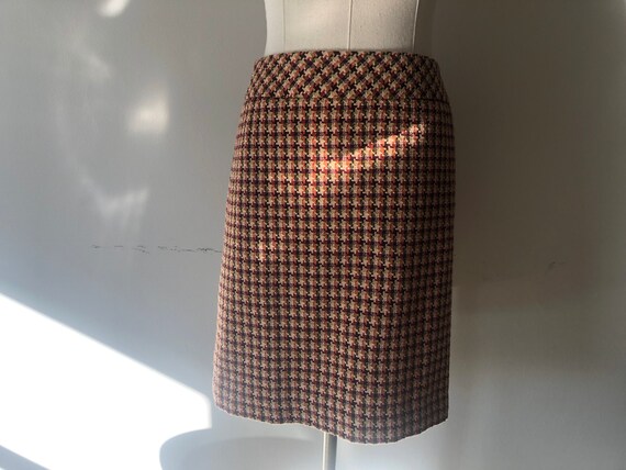 Skirt Size 14 Ann Taylor Loft Wool Blend Brown Tan Orange Etsy