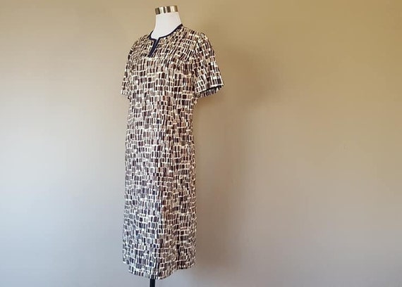 Dress Suit Size 14 Large Geometric Pattern 1960's… - image 5