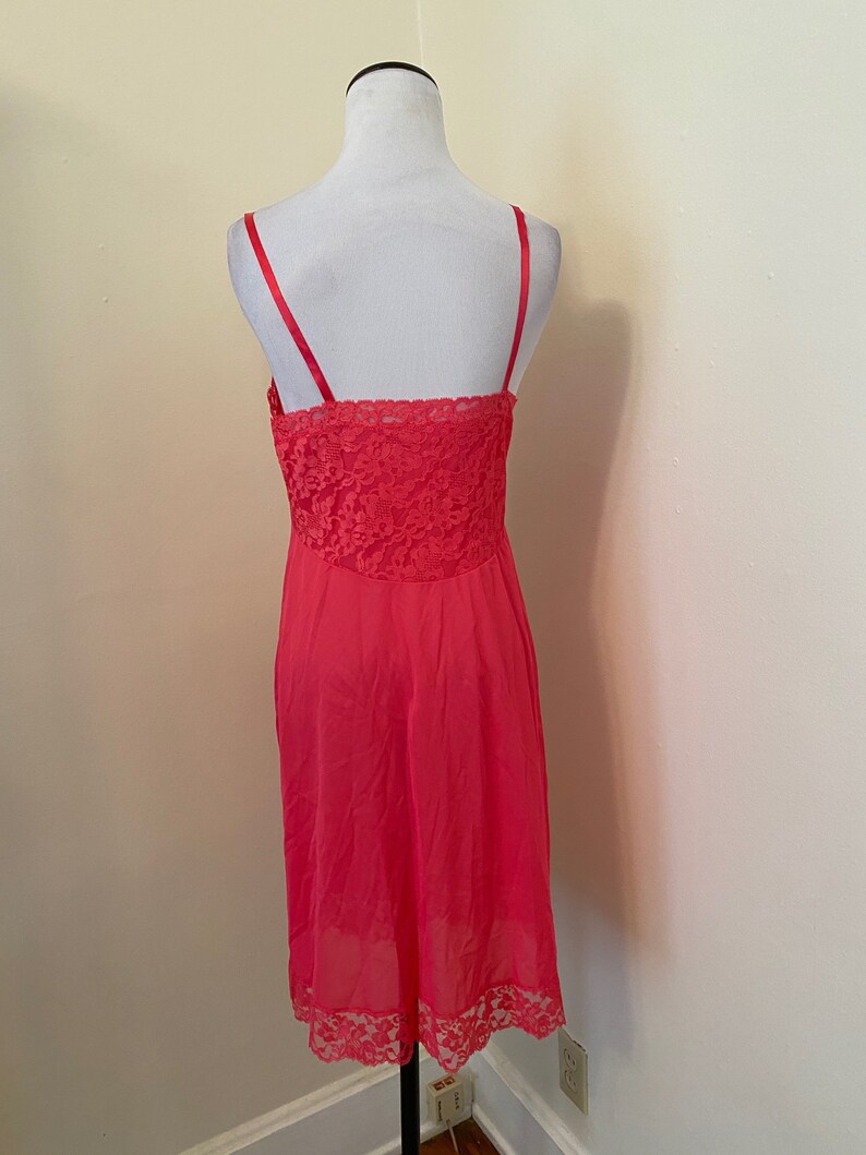 Vintage Vanity Fair Full Slip Pink Size 34 Lace Bodice and Etsy