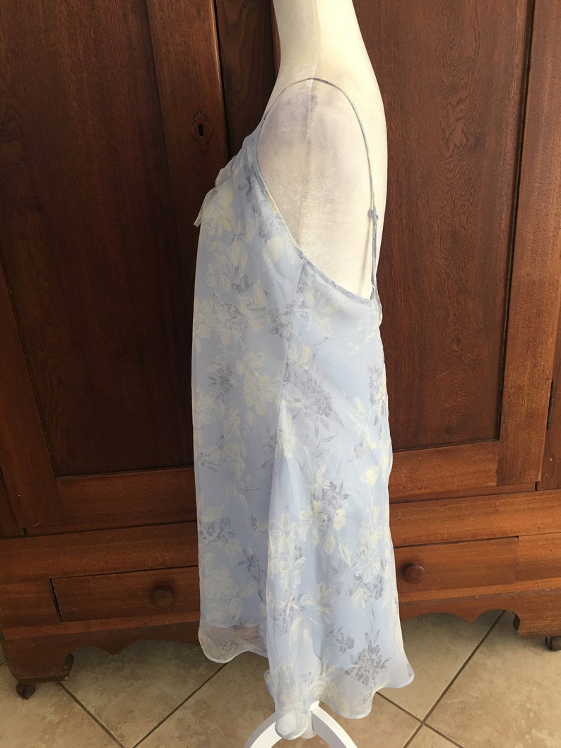 1X Chemise Halston Blue Plus Size