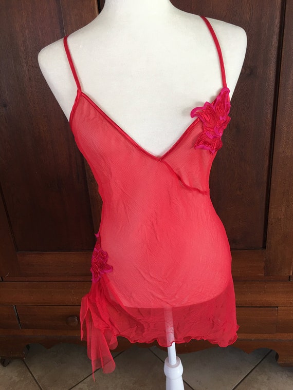 SILK Large Victoria's Secret Chemise Red ..