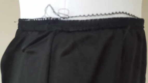 Half Slip Medium Black Nylon Slip Skirt Rear Cath… - image 7