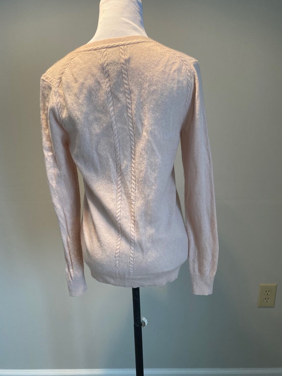 XS Pink Sweater of Fine Italian Yarn Wool Cashmer… - image 2